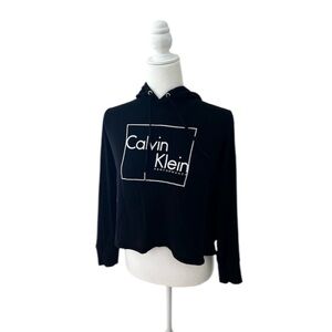 Cropped Calvin Klein Performance Hooded Long Sleeve size Medium
